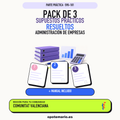 Pack de 3 supuestos prácticos resueltos de Administración de Empresas en Comunitat Valenciana. Incluye manual específico. PDF de Opotemario.