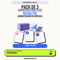 Pack de 3 supuestos prácticos resueltos de Administración de Empresas en Extremadura. Incluye manual específico. PDF de Opotemario.