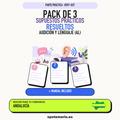 Pack de 3 supuestos prácticos resueltos de Audición y Lenguaje (AL) en Andalucía. Incluye manual específico. PDF de Opotemario.