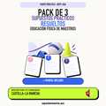 Pack de 3 supuestos prácticos resueltos de Educación Física de Maestros en Castilla-La Mancha. Incluye manual específico. PDF de Opotemario.