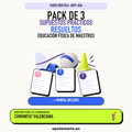Pack de 3 supuestos prácticos resueltos de Educación Física de Maestros en Comunitat Valenciana. Incluye manual específico. PDF de Opotemario.