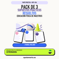 Pack de 3 supuestos prácticos resueltos de Educación Física de Maestros en Extremadura. Incluye manual específico. PDF de Opotemario.