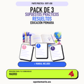 Pack de 3 supuestos prácticos resueltos de Educación Primaria en Madrid. Incluye manual específico. PDF de Opotemario.