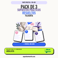 Pack de 3 supuestos prácticos resueltos de Filosofía en Andalucía. Incluye manual específico. PDF de Opotemario.