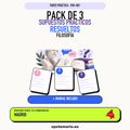 Pack de 3 supuestos prácticos resueltos de Filosofía en Madrid. Incluye manual específico. PDF de Opotemario.