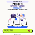 Pack de 3 supuestos prácticos resueltos de Formación y Orientación Laboral (FOL) en Castilla-La Mancha. Incluye manual específico. PDF de Opotemario.