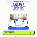 Pack de 3 supuestos prácticos resueltos de Geografía e Historia en Castilla-La Mancha. Incluye manual específico. PDF de Opotemario.