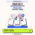 Pack de 3 supuestos prácticos resueltos de Hostelería y Turismo en Comunitat Valenciana. Incluye manual específico. PDF de Opotemario.