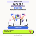 Pack de 3 supuestos prácticos resueltos de Intervención Sociocomunitaria en Castilla y León. Incluye manual específico. PDF de Opotemario.
