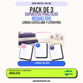 Pack de 3 supuestos prácticos resueltos de Lengua Castellana y Literatura en Andalucía. Incluye manual específico. PDF de Opotemario.