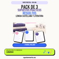 Pack de 3 supuestos prácticos resueltos de Lengua Castellana y Literatura en Canarias. Incluye manual específico. PDF de Opotemario.