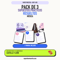 Pack de 3 supuestos prácticos resueltos de Música en Castilla y León. Incluye manual específico. PDF de Opotemario.