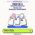 Pack de 3 supuestos prácticos resueltos de Organización y Gestión Comercial en Comunitat Valenciana. Incluye manual específico. PDF de Opotemario.
