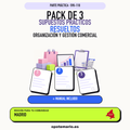Pack de 3 supuestos prácticos resueltos de Organización y Gestión Comercial en Madrid. Incluye manual específico. PDF de Opotemario.