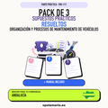 Pack de 3 supuestos prácticos resueltos de Organización y Procesos de Mantenimiento de Vehículos en Andalucía. Incluye manual específico. PDF de Opotemario.
