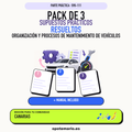 Pack de 3 supuestos prácticos resueltos de Organización y Procesos de Mantenimiento de Vehículos en Canarias. Incluye manual específico. PDF de Opotemario.
