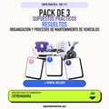 Pack de 3 supuestos prácticos resueltos de Organización y Procesos de Mantenimiento de Vehículos en Extremadura. Incluye manual específico. PDF de Opotemario.