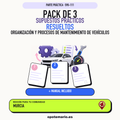 Pack de 3 supuestos prácticos resueltos de Organización y Procesos de Mantenimiento de Vehículos en Murcia. Incluye manual específico. PDF de Opotemario.