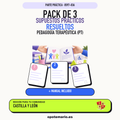 Pack de 3 supuestos prácticos resueltos de Pedagogía Terapéutica (PT) en Castilla y León. Incluye manual específico. PDF de Opotemario.