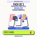 Pack de 3 supuestos prácticos resueltos de Procesos Comerciales en Castilla-La Mancha. Incluye manual específico. PDF de Opotemario.