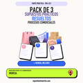 Pack de 3 supuestos prácticos resueltos de Procesos Comerciales en Murcia. Incluye manual específico. PDF de Opotemario.