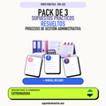Pack de 3 supuestos prácticos resueltos de Procesos de Gestión Administrativa en Extremadura. Incluye manual específico. PDF de Opotemario.