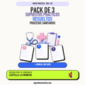 Pack de 3 supuestos prácticos resueltos de Procesos Sanitarios en Castilla-La Mancha. Incluye manual específico. PDF de Opotemario.