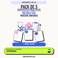 Pack de 3 supuestos prácticos resueltos de Procesos Sanitarios en Extremadura. Incluye manual específico. PDF de Opotemario.