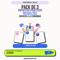Pack de 3 supuestos prácticos resueltos de Servicios a la Comunidad en Asturias. Incluye manual específico.