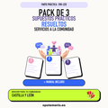 Pack de 3 supuestos prácticos resueltos de Servicios a la Comunidad en Castilla y León. Incluye manual específico. PDF de Opotemario.