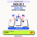 Pack de 3 supuestos prácticos resueltos de Servicios a la Comunidad en Cataluña. Incluye manual específico.
