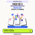 Pack de 3 supuestos prácticos resueltos de Servicios a la Comunidad en Comunitat Valenciana. Incluye manual específico. PDF de Opotemario.