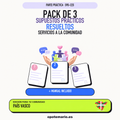 Pack de 3 supuestos prácticos resueltos de Servicios a la Comunidad en País Vasco. Incluye manual específico.