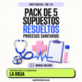 Pack de 5 supuestos prácticos resueltos de Procesos Sanitarios en La Rioja. Manual específico incluido.