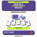 Pack de 5 supuestos prácticos resueltos de Administración de Empresas en Castilla-La Mancha. Incluye manual específico. PDF de Opotemario.