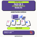 Pack de 5 supuestos prácticos resueltos de Administración de Empresas en Castilla y León. Incluye manual específico. PDF de Opotemario.