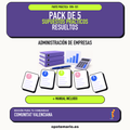 Pack de 5 supuestos prácticos resueltos de Administración de Empresas en Comunitat Valenciana. Incluye manual específico. PDF de Opotemario.
