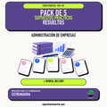 Pack de 5 supuestos prácticos resueltos de Administración de Empresas en Extremadura. Incluye manual específico. PDF de Opotemario.