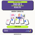 Pack de 5 supuestos prácticos resueltos de Audición y Lenguaje (AL) en Canarias. Incluye manual específico. PDF de Opotemario.