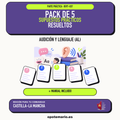 Pack de 5 supuestos prácticos resueltos de Audición y Lenguaje (AL) en Castilla-La Mancha. Incluye manual específico. PDF de Opotemario.