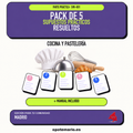 Pack de 5 supuestos prácticos resueltos de Cocina y Pastelería en Madrid. Manual incluido. Opotemario.