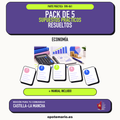 Pack de 5 supuestos prácticos resueltos de Economía en Castilla-La Mancha. Incluye manual específico. PDF de Opotemario.