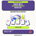 Pack de 5 supuestos prácticos resueltos de Educación Física de Maestros en Castilla y León. Incluye manual específico. PDF de Opotemario.