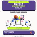 Pack de 5 supuestos prácticos resueltos de Educación Física de Secundaria en Castilla-La Mancha. Incluye manual específico. PDF de Opotemario.