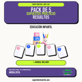 Pack de 5 supuestos prácticos resueltos de Educación Infantil en Andalucía. Incluye manual específico. PDF de Opotemario.