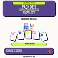 Pack de 5 supuestos prácticos resueltos de Educación Infantil en Castilla-La Mancha. Incluye manual específico. PDF de Opotemario.