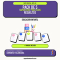 Pack de 5 supuestos prácticos resueltos de Educación Infantil en Comunitat Valenciana. Incluye manual específico. PDF de Opotemario.