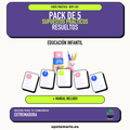 Pack de 5 supuestos prácticos resueltos de Educación Infantil en Extremadura. Incluye manual específico. PDF de Opotemario.