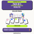 Pack de 5 supuestos prácticos resueltos de Educación Primaria en Comunitat Valenciana. Incluye manual específico. PDF de Opotemario.