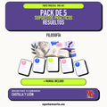 Pack de 5 supuestos prácticos resueltos de Filosofía en Castilla y León. Incluye manual específico. PDF de Opotemario.
